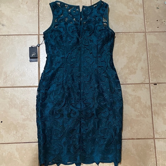 Adrianna Papell Emerald Green Embroidered Midi Dress - Picture 6 of 8